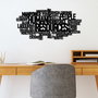 Wallity Human Resources Escultura de Pared de Metal Negra